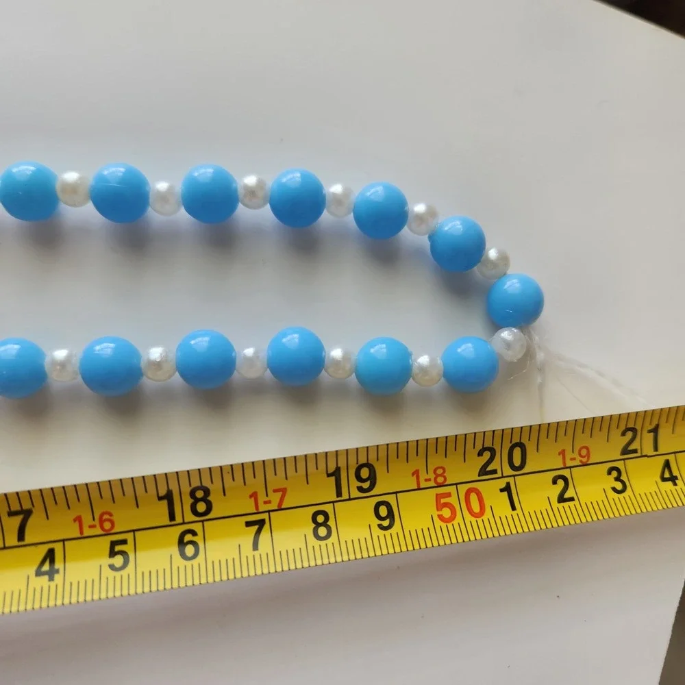 Vintage Y2k SpongeBob Square Pants Yellow Blue White‎ Mardi Gras Beads Necklace
